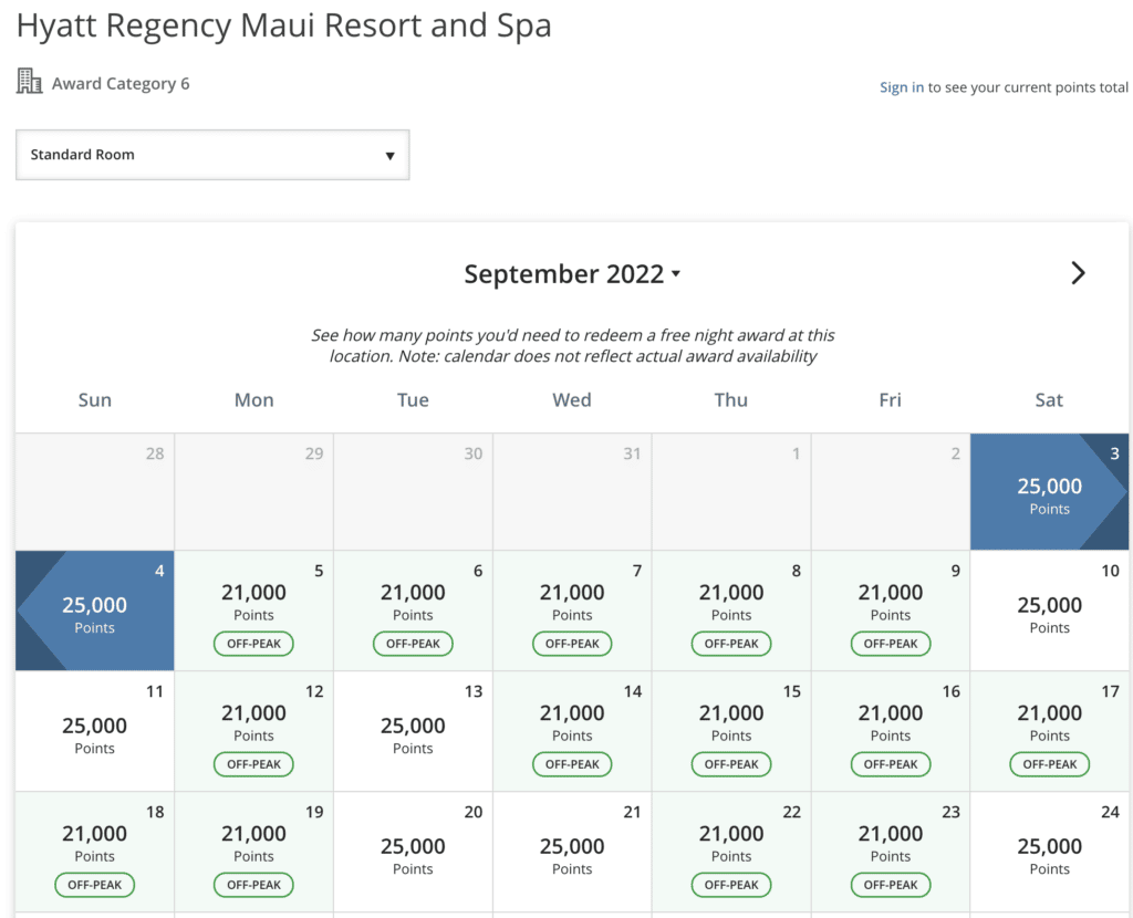 Make a Hyatt points booking - Hawaii on points