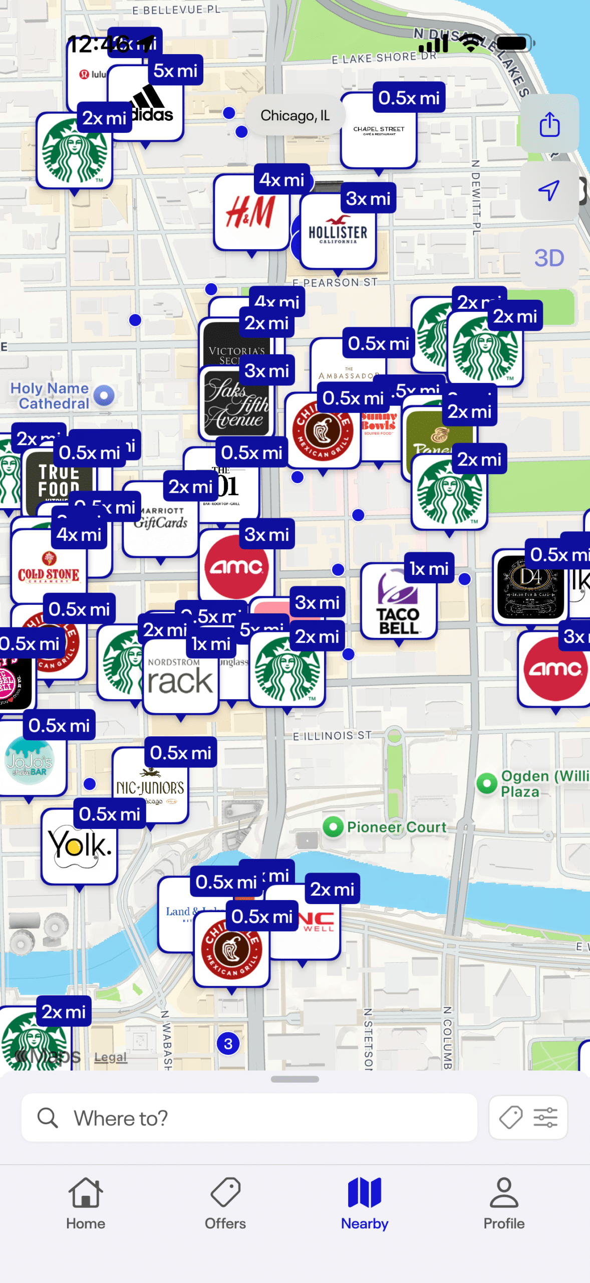 Nearby Feature in United MPX App