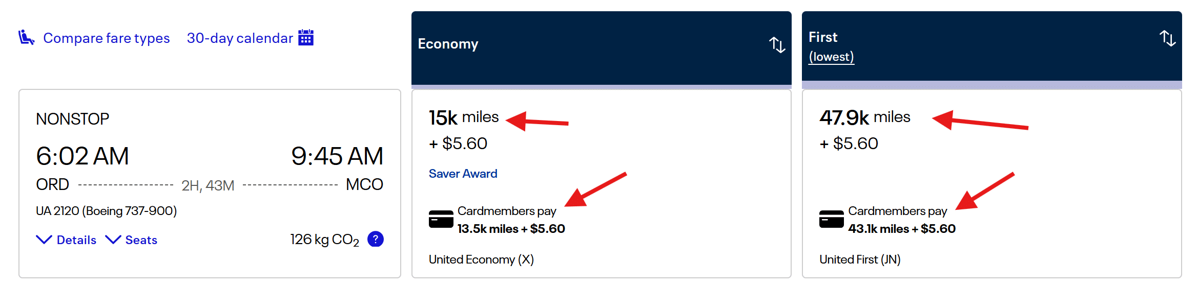 United Cardmember Pricing